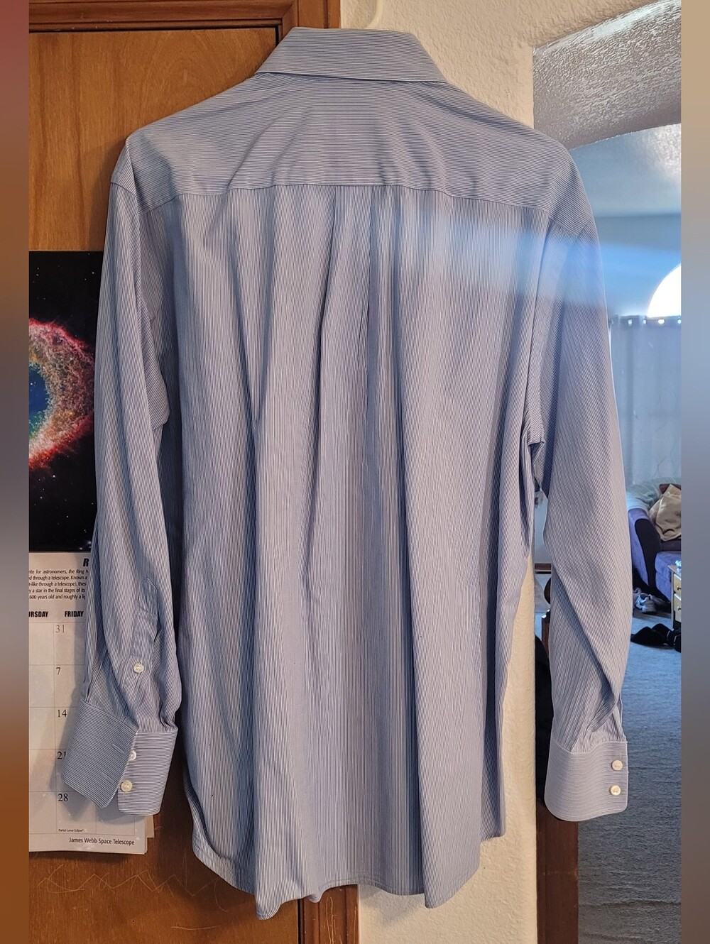 Armani Collezioni Light Blue Striped Dress Shirt
